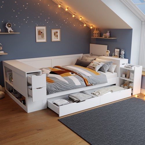 Daybed wooden platform - wooden, bed