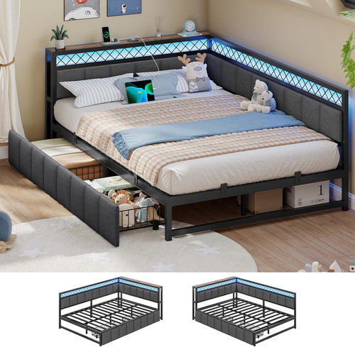 4ft6 double day - double, bed