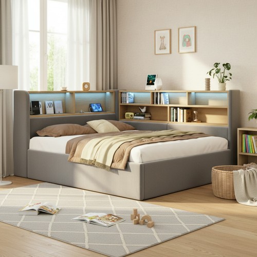 Daybed shaped double - l-shaped, bed