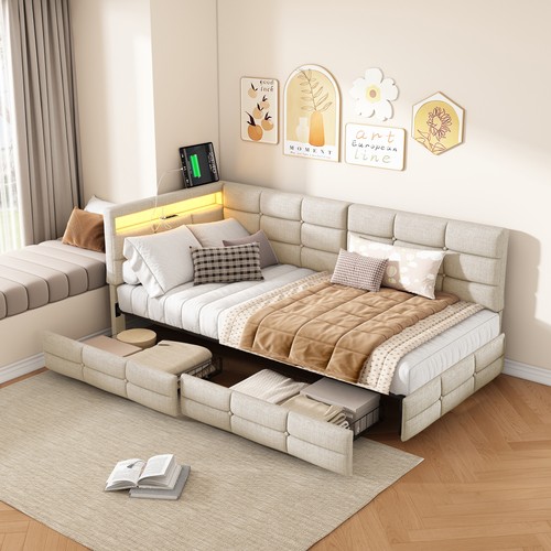 3ft single storage daybed - single,