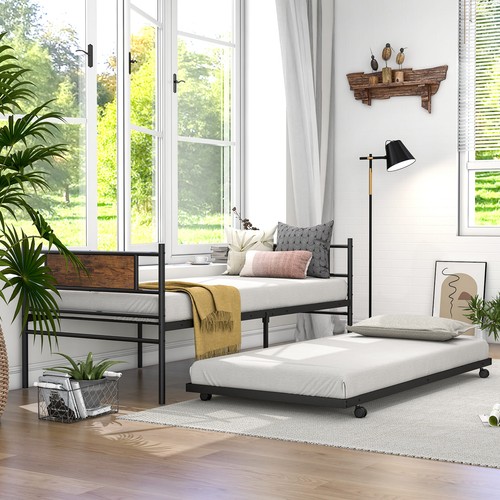 Metal daybed with pull out - daybed,