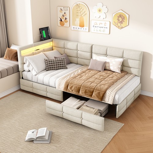 Beige 3ft single shaped - beige,