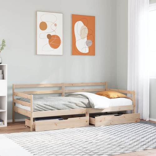 Daybed solid pinewood - pinewood, white