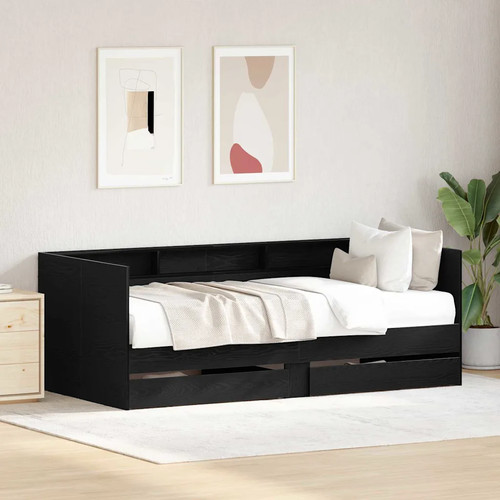 Daybed with drawer black - with,