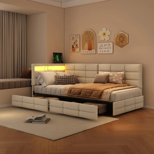 3ft upholstered day bed - 3ft,