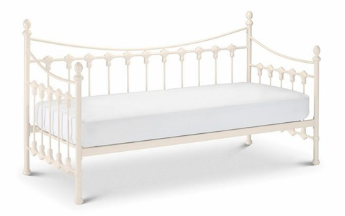 Ivory metal 3ft single - metal, bed