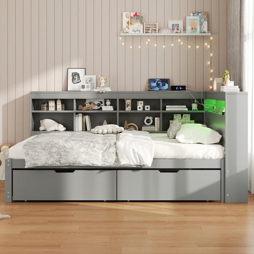 4ft6 double grey - double,