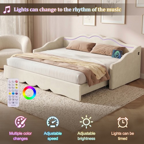Upholstered bed 90x190 cm - upholstered,