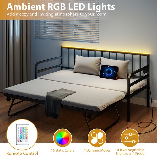 Single daybed with charging - single,