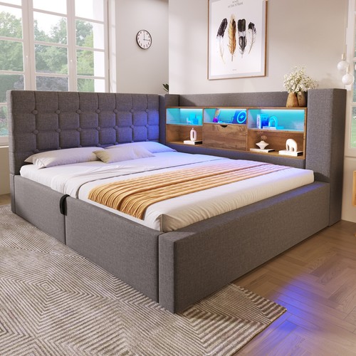 Double day bed 4ft6 - day, linen