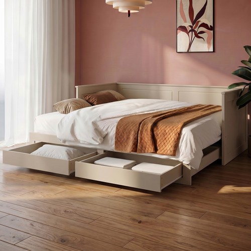 Double wooden day bed - double,