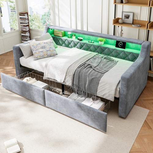 3ft single grey - daybed, with